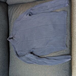 Small Blue Ribbed Fishermen Express Sweater
